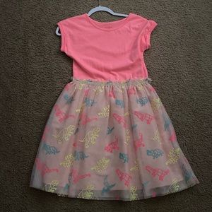 cat and jack extra large 14-16 pink dinosaur dress